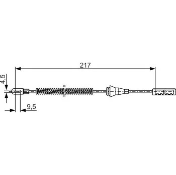 Brzdový systém Tažné lanko, parkovací brzda BOSCH 1 987 482 251