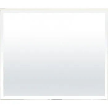 Zrcadlo Zrcadlo nástěnné obdélníkové, dřevěný rám 610 x 710 mm, bílý rám