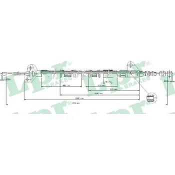 Lanko parkovací brzdy Tažné lanko, parkovací brzda LPR C0847B