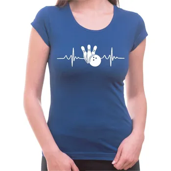 Dámské tričko Tričko EKG Bowling dámské - Barva Modrá