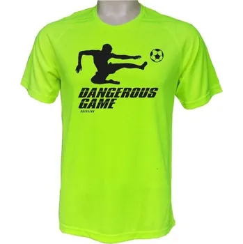 Funkční tričko Fotbal Dangerous Game - velikost S, Barva Neonově zelená