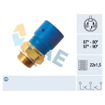 Ventilátor topení a klimatizace Teplotní spínač, větrák chladiče FAE 38245