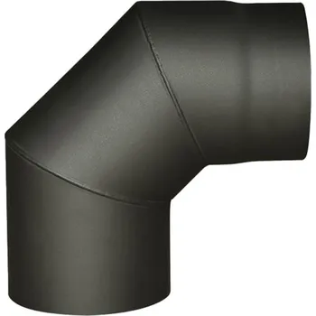 Kouřovod Koleno kouřové 654087 zahnuté 120 mm 90° černé
