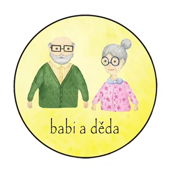 magnetka pro dítě Slon Pamatovák Babi a děda