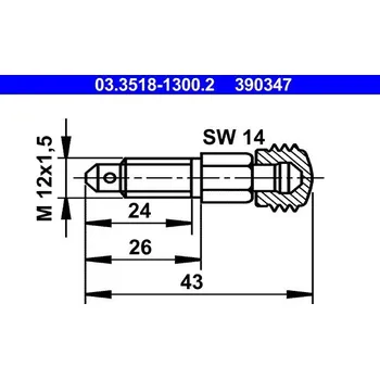 Odvzdušňovací šroub / ventil ATE 03.3518-1300.2