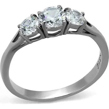 Prsten Šperky4U Ocelový prsten se zirkony - velikost 62 - AL-0023-62