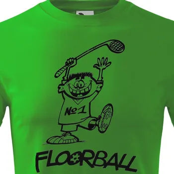 Pánské tričko Fansport Tričko Florbal No.1 Zelená