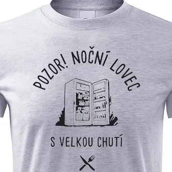 Tričko Pozor noční lovec! - Barva Žlutá