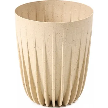 Květináč Plastový květináč Mira eco wood 300 mm, písková