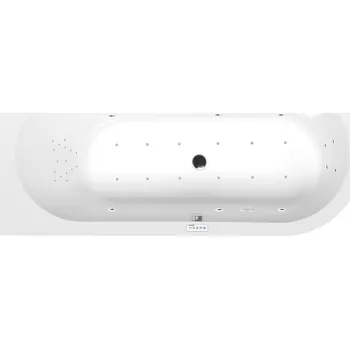 Vana ASTRA L hydromasážní vana, 165x80x48cm, Highline Hydro-Air, chrom