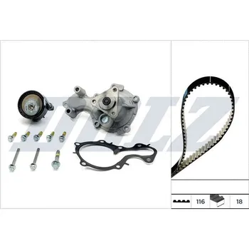 Rozvod motoru Vodní pumpa + sada ozubeného řemene DOLZ KD178IO