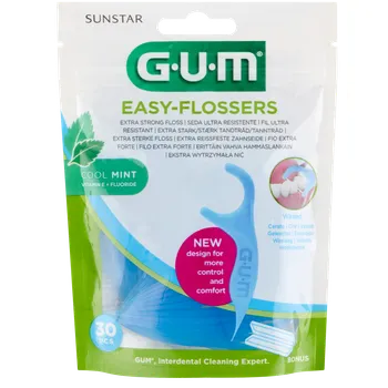 Zubní nit GUM Easy-Flossers Cool Mint 30 ks
