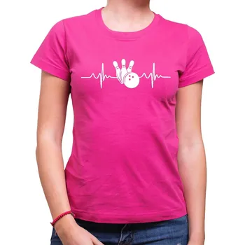 Dámské tričko Tričko EKG Bowling dámské - Barva Růžová