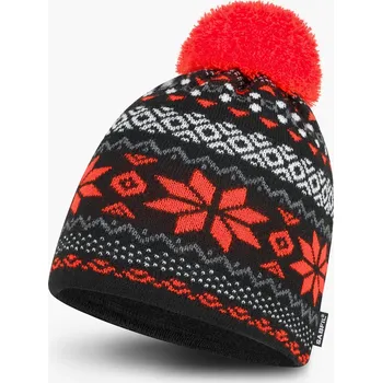Čepice Čepice Sabfil Star s norským vzorem - Barva Oranžová
