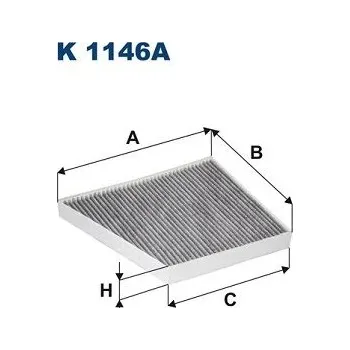 Ventilátor topení a klimatizace Filtr, vzduch v interiéru FILTRON K 1146A