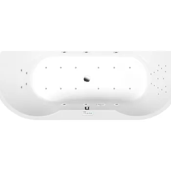 Vana IO hydromasážní vana, 180x85x49cm, Highline Hydro-Air, chrom