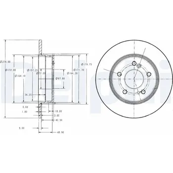 Brzdový kotouč Brzdový kotouč DELPHI BG3326C