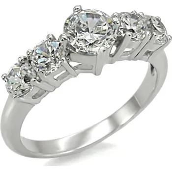 Prsten Šperky4U Ocelový prsten zdobený zirkony - velikost 54 - AL-0004-54