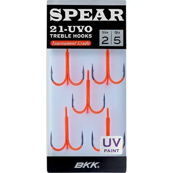 Rybářský háček BKK Trojháček Spear-21 UVO Varianta: BKK Trojháček Spear-21 UVO Velikost 5/0 4ks