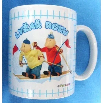 Stolování Hrnek Pat a Mat - různé motivy - Pata a Mat Lyžař roku