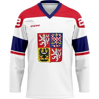 Hokejový dres CCM FANS hokejový dres ČR bílý - vlastní potisk - velikost XS
