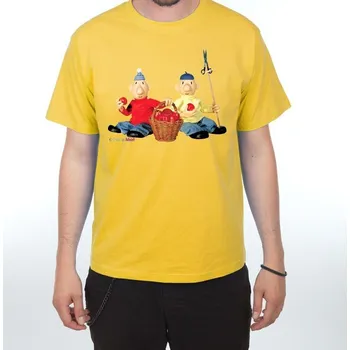 Pánské tričko Tričko Pat a Mat - Sadaři - velikost XXXL, Barva Žlutá