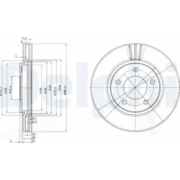 Brzdový kotouč Brzdový kotouč DELPHI BG3715