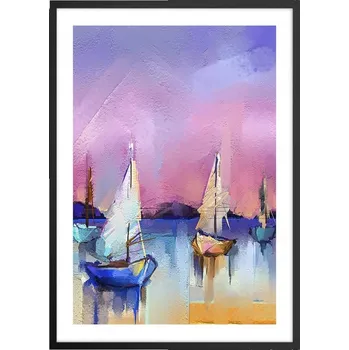 Obraz Plakát v černém rámu do obývacího pokoje ložnice 50x70 krajina moderní obraz