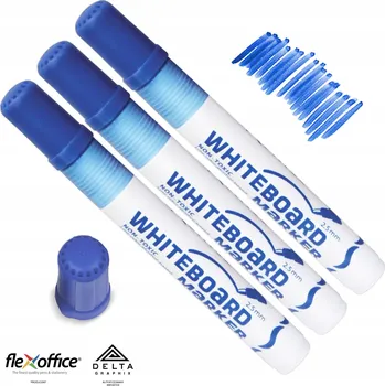 FlexOffice Popisovač stíratelný za sucha Modrý 2,5 mm - FO-WB02B