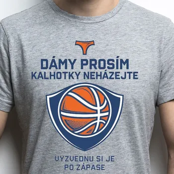 Pánské tričko Tričko Basketbal Dámy prosím - velikost XXXL, Barva Bílá