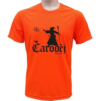 Pánské oblečení Funkční tričko Fotbal Čaroděj - velikost 8 let, Barva Neonově oranžová