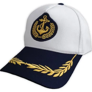 Kšiltovka Námořnická čepice - kšiltovka Kapitán bílá