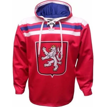 Pánská mikina RETRO mikina Česko červená - velikost M