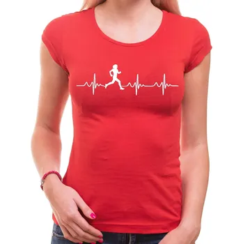 Tričko EKG Běh dámské - Barva Červená