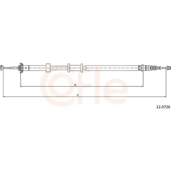 Autodíl Tažné lanko, parkovací brzda COFLE 12.0726