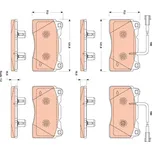 Sada brzdových destiček, kotoučová brzda TRW GDB1888