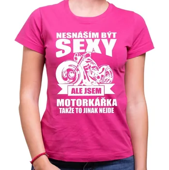 Tričko Sexy motorkářka - Barva Růžová