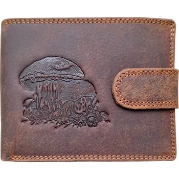 Peněženka Kožená peněženka Lesní houby