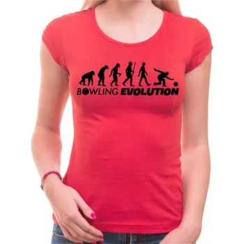 Tričko Evoluce Bowling dámské - Barva Červená