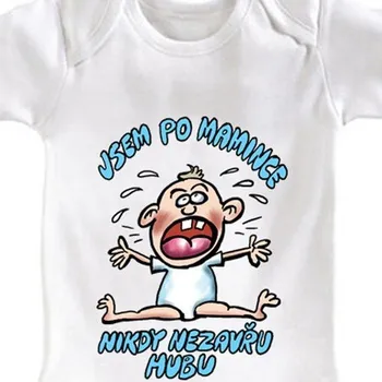 Kojenecký body Dětské body Jsem po mamince - Velikosti dětská body 74 - 80 cm