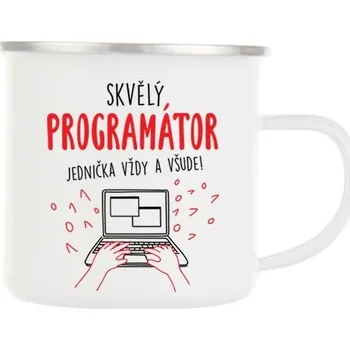 Plechový hrnek Skvělý programátor