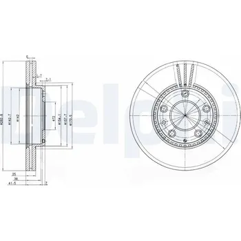 Brzdový kotouč Brzdový kotouč DELPHI BG3874