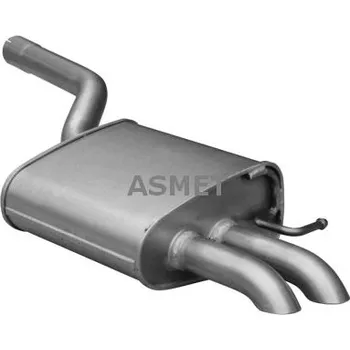 Výfukový systém Zadní tlumič výfuku ASMET 21.039