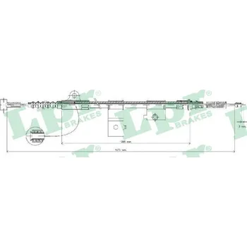 Lanko parkovací brzdy Tažné lanko, parkovací brzda LPR C0513B