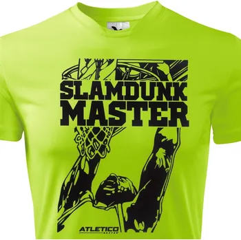 Pánské oblečení Funkční basketbalové tričko Slamdunk - velikost 8 let, Barva Neonově zelená