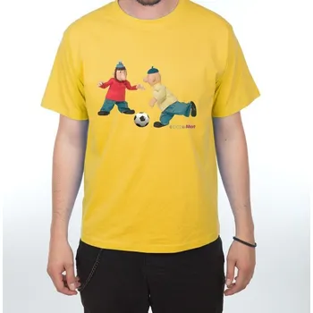 Tričko Pat a Mat hrají fotbal - velikost XXL, Barva Žlutá