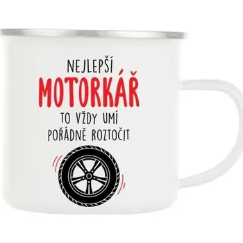Plechový hrnek Nejlepší motorkář