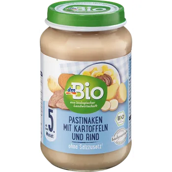 Dětská výživa dmBio bio maso-zeleninový příkrm pastiňák, brambory, hovězí