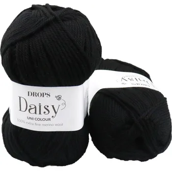 Příze Drops Daisy uni 03 černá