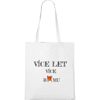 DOBRÝ TRIKO Bavlněná taška s potiskem Více rumu Barva: Bílá